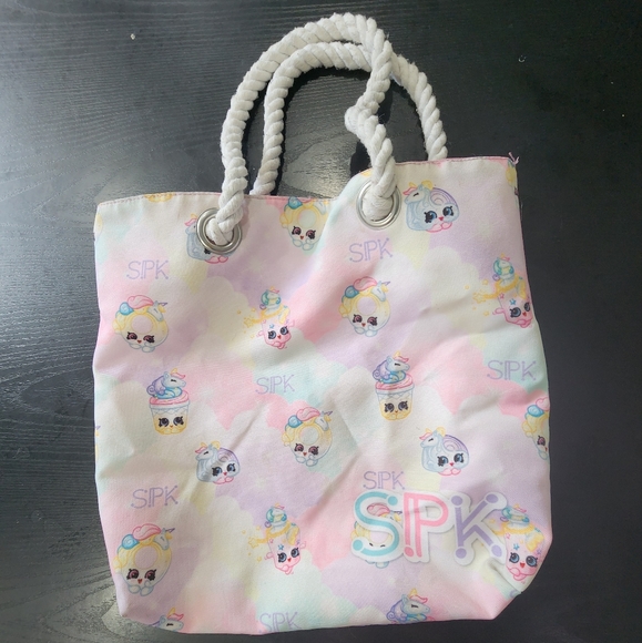 Shopkins Shoppies limited edition unicorn 🦄 fanclub pastel rainbow tote bag - Picture 4 of 7